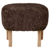 Espresso Sheepskin, Natural Oak