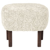 Off White Sheepskin, Dark Stained Oak