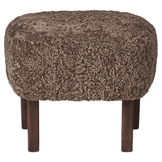 Ingeborg Footstool - Sahara Sheepskin, Smoked Oak