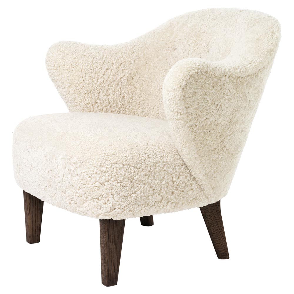Ingeborg Lounge Chair - Off White Sheepskin, Smoked Oak