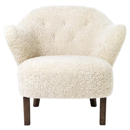 Ingeborg Lounge Chair - Off White Sheepskin, Smoked Oak