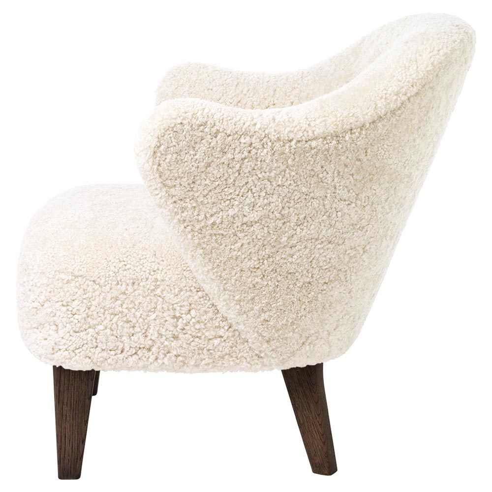 Ingeborg Lounge Chair - Off White Sheepskin, Smoked Oak