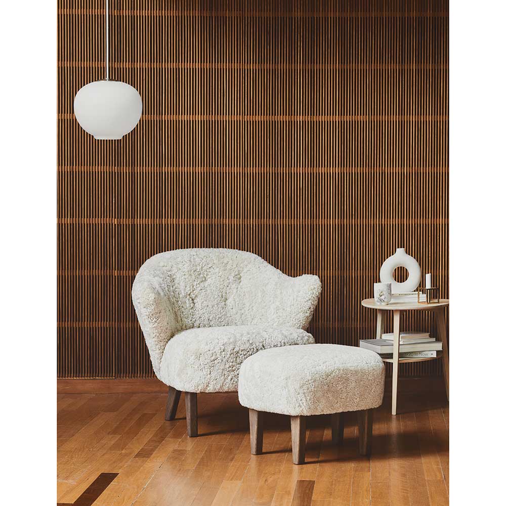 Ingeborg Lounge Chair - Sahara Sheepskin, Smoked Oak