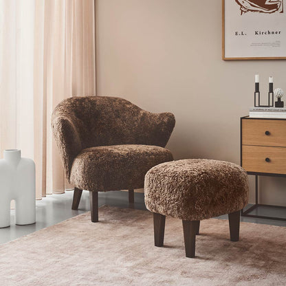 Ingeborg Lounge Chair - Sahara Sheepskin, Smoked Oak