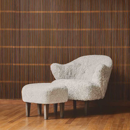 Ingeborg Lounge Chair - Sahara Sheepskin, Smoked Oak