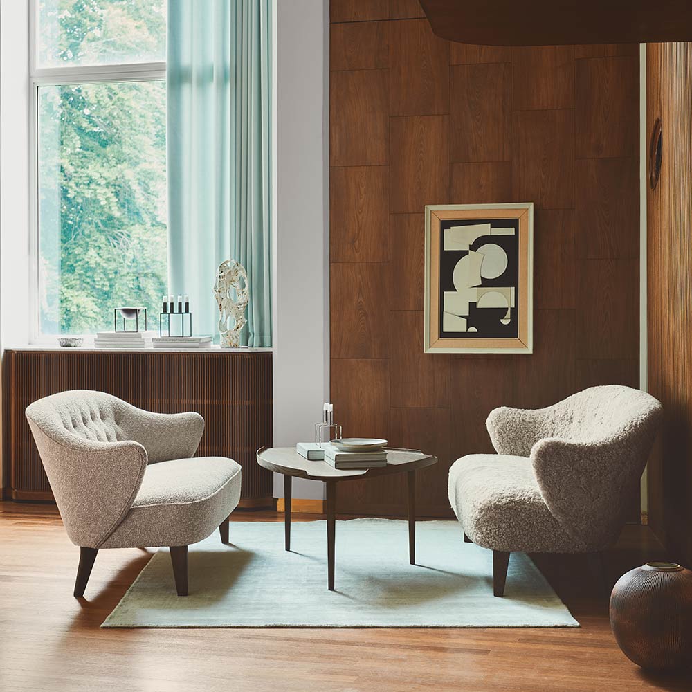 Ingeborg Lounge Chair - Sahara Sheepskin, Smoked Oak