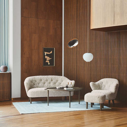Ingeborg Sofa - Espresso Sheepskin, Natural Oak