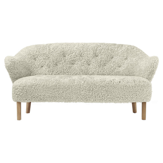 Ingeborg Sofa - Green Tea Sheepskin, Natural Oak