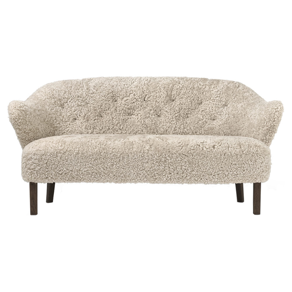 Ingeborg Sofa - Moonlight Sheepskin, Smoked Oak