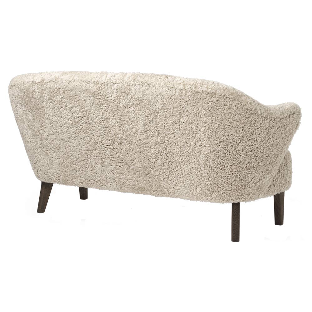Ingeborg Sofa - Moonlight Sheepskin, Smoked Oak