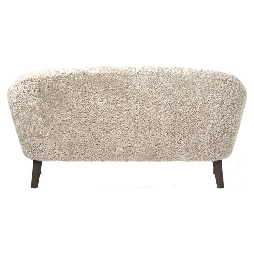 Ingeborg Sofa - Moonlight Sheepskin, Smoked Oak