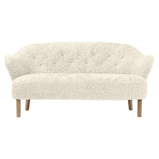 Ingeborg Sofa - Off White Sheepskin, Natural Oak