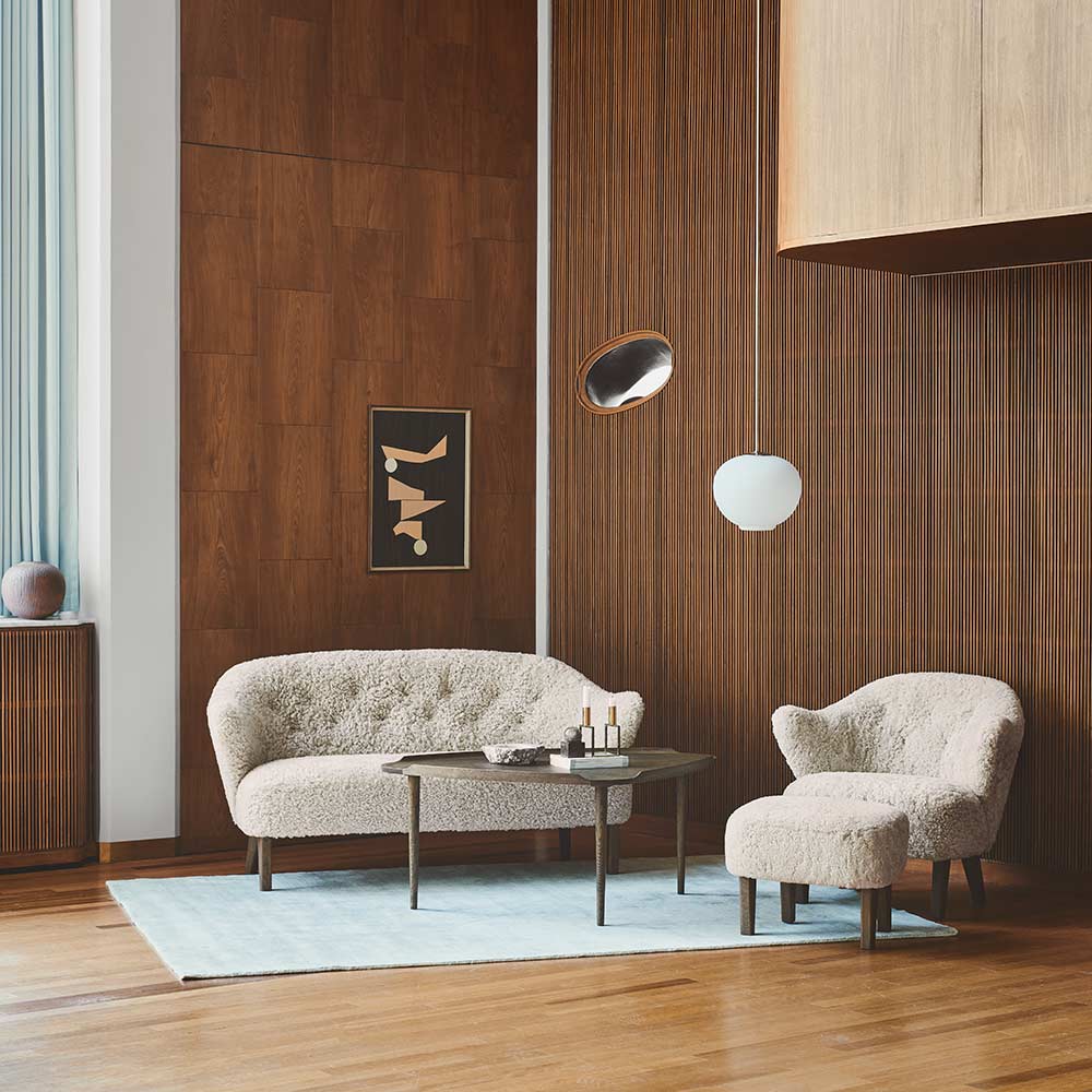 Ingeborg Sofa - Off White Sheepskin, Natural Oak