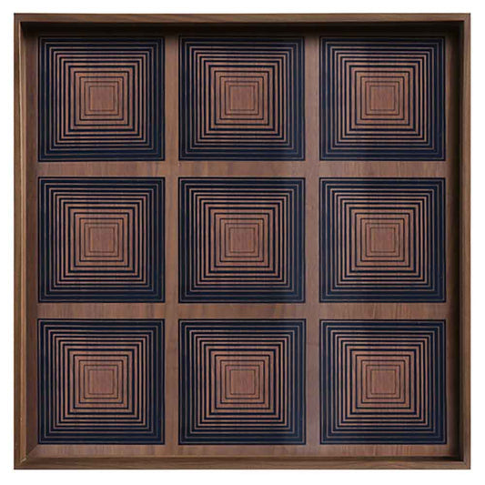 Ink Squares Large Glass Tray