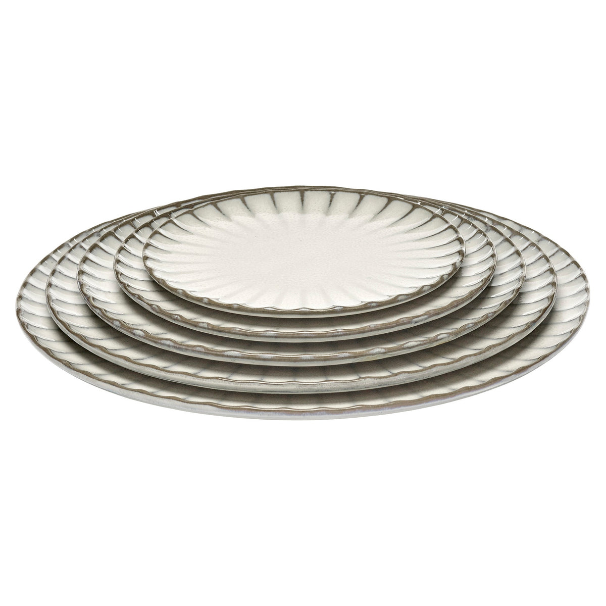 Inku White Dessert Plate Set of 4