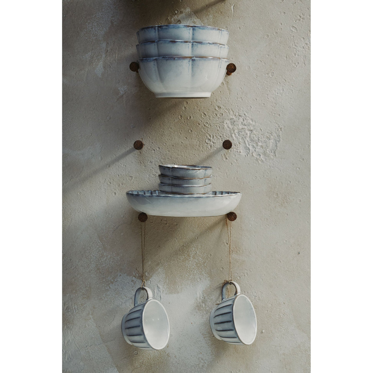 Inku White High Plate Set of 2 - Small