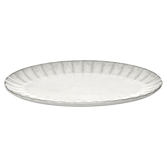 Inku White Oval Plate Set of 2 - Large