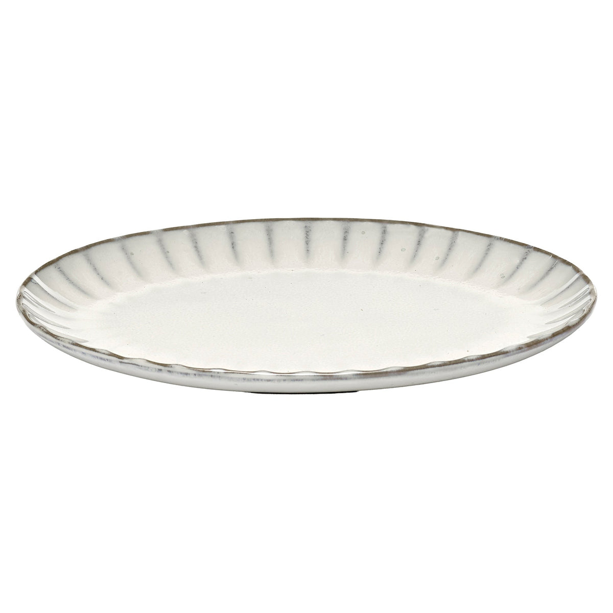 Inku White Oval Plate Set of 2 - Small