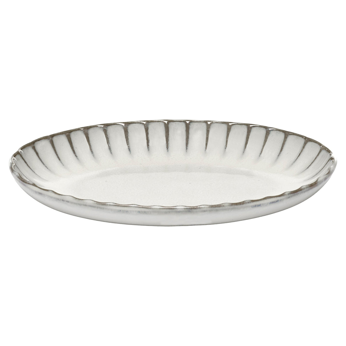Inku White Oval Serving Bowl Set of 2 - Medium