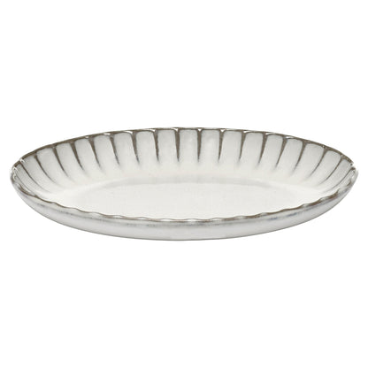 Inku White Oval Serving Bowl Set of 2 - Medium