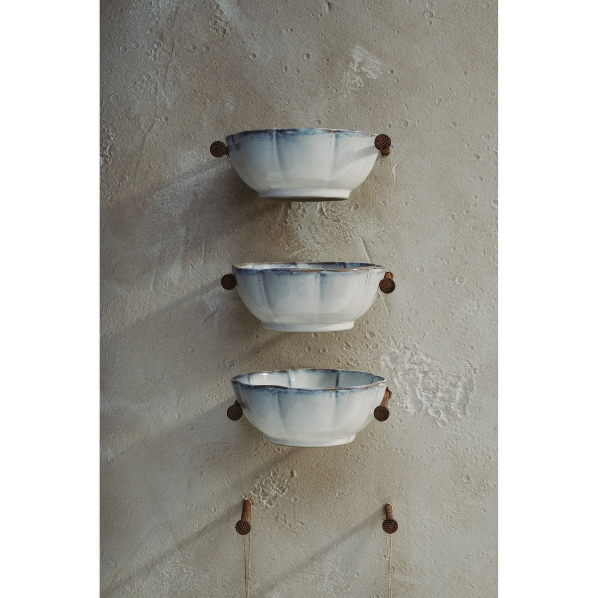 Inku White Oval Serving Bowl Set of 2 - Small