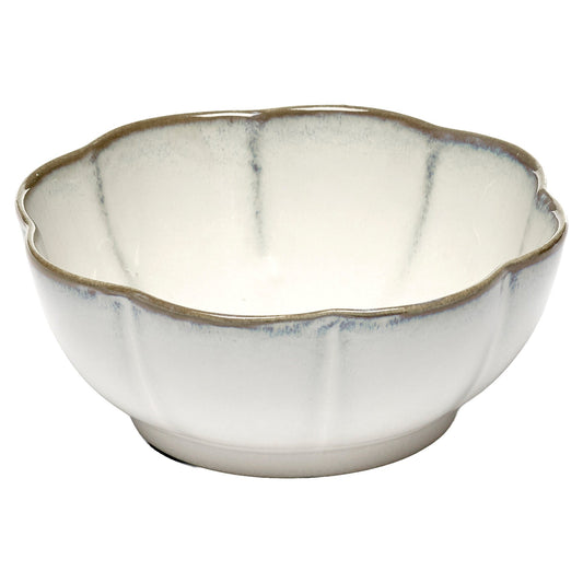 Inku White Ribbed Bowl Set of 4 - Extra Large