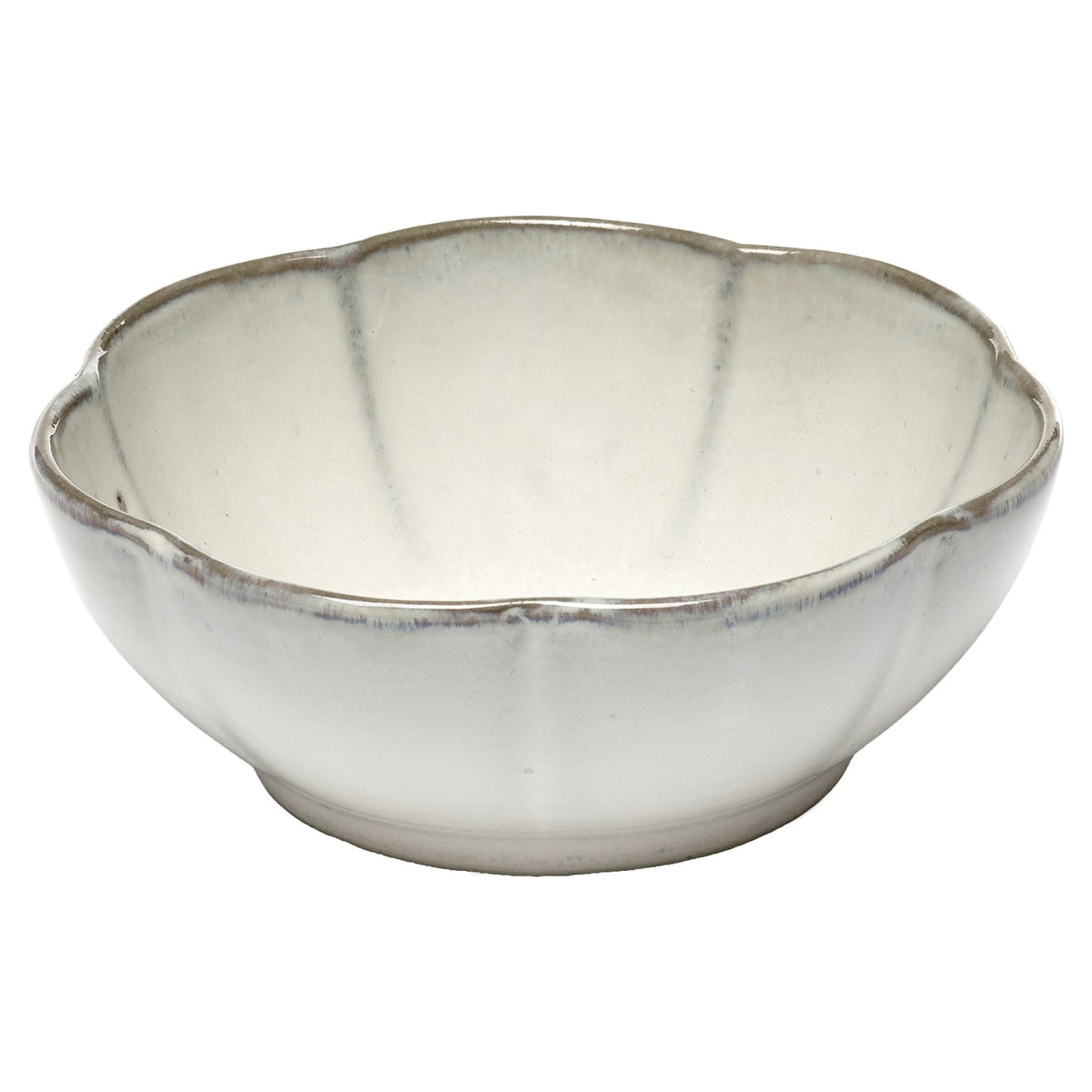 Inku White Ribbed Bowl Set of 4 - Large