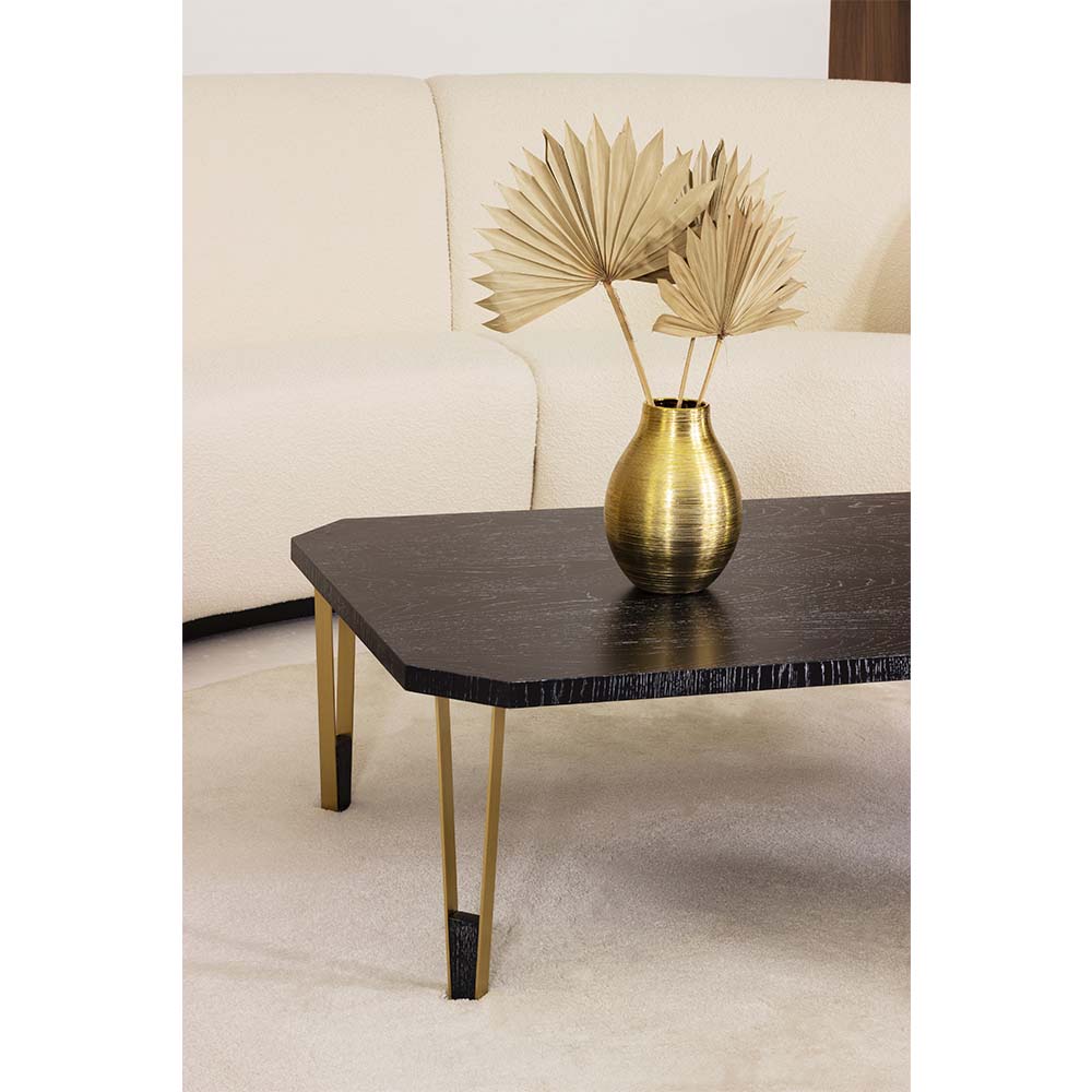 Ionic Rectangular Coffee Table - Ebony Limed Oak