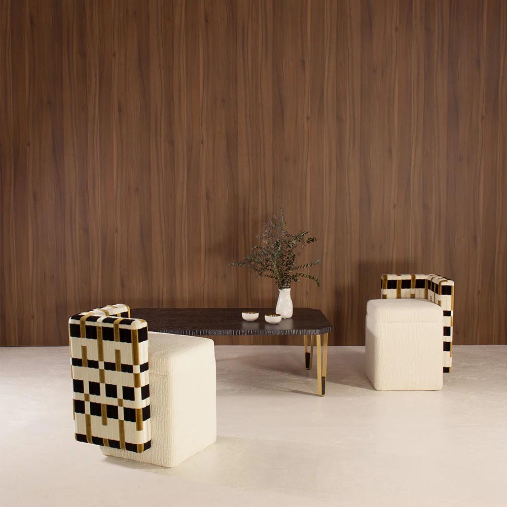 Ionic Rectangular Coffee Table - Ebony Limed Oak