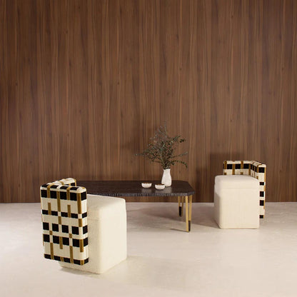 Ionic Rectangular Coffee Table - Ebony Limed Oak