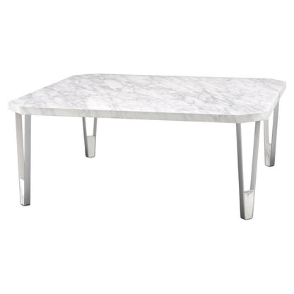 Ionic Square Coffee Table - Carrara Marble
