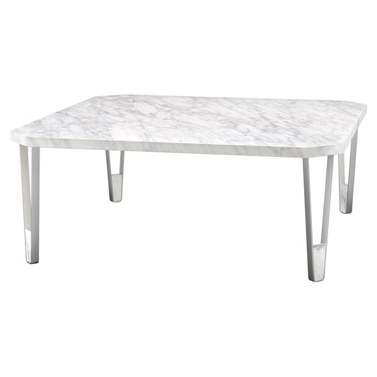 Ionic Square Coffee Table - Carrara Marble