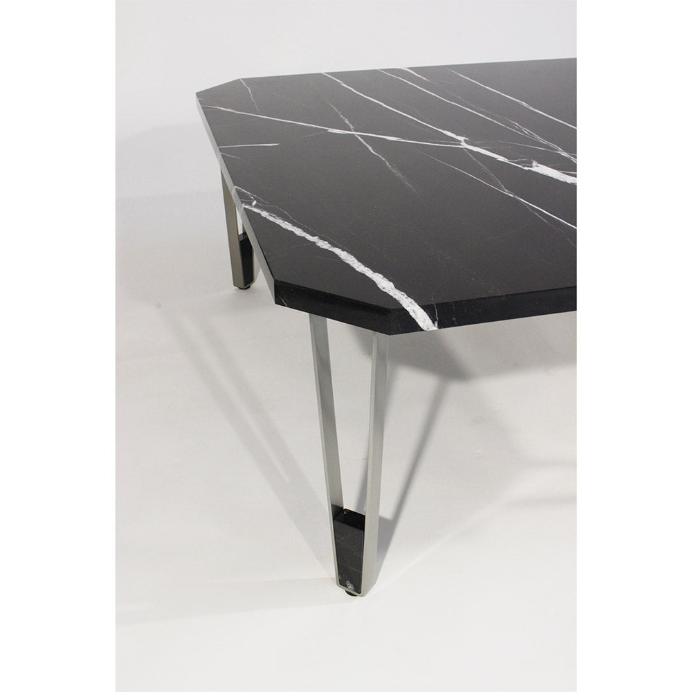 Ionic Square Coffee Table - Nero Marquina Marble