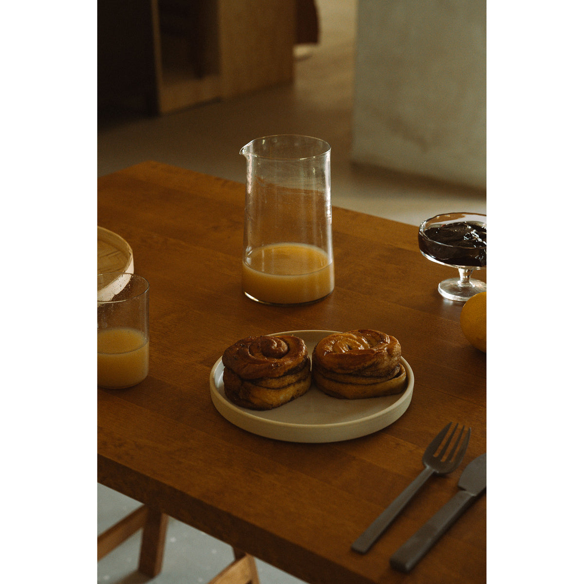 Isle Glass Pitcher - Light Smoke