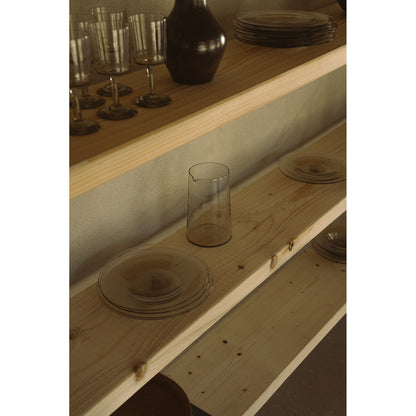 Isle Glass Shallow Bowl Set of Two - Light Smoke