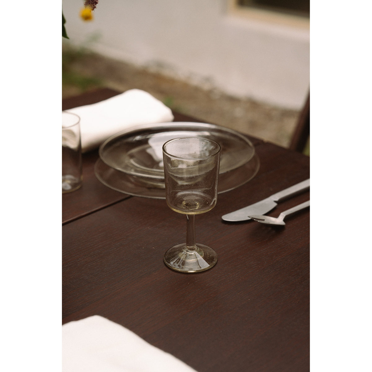 Isle Glass Shallow Bowl Set of Two - Light Smoke