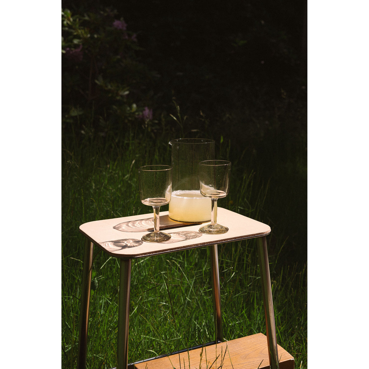 Isle Stem Glass Set of Two - Light Smoke