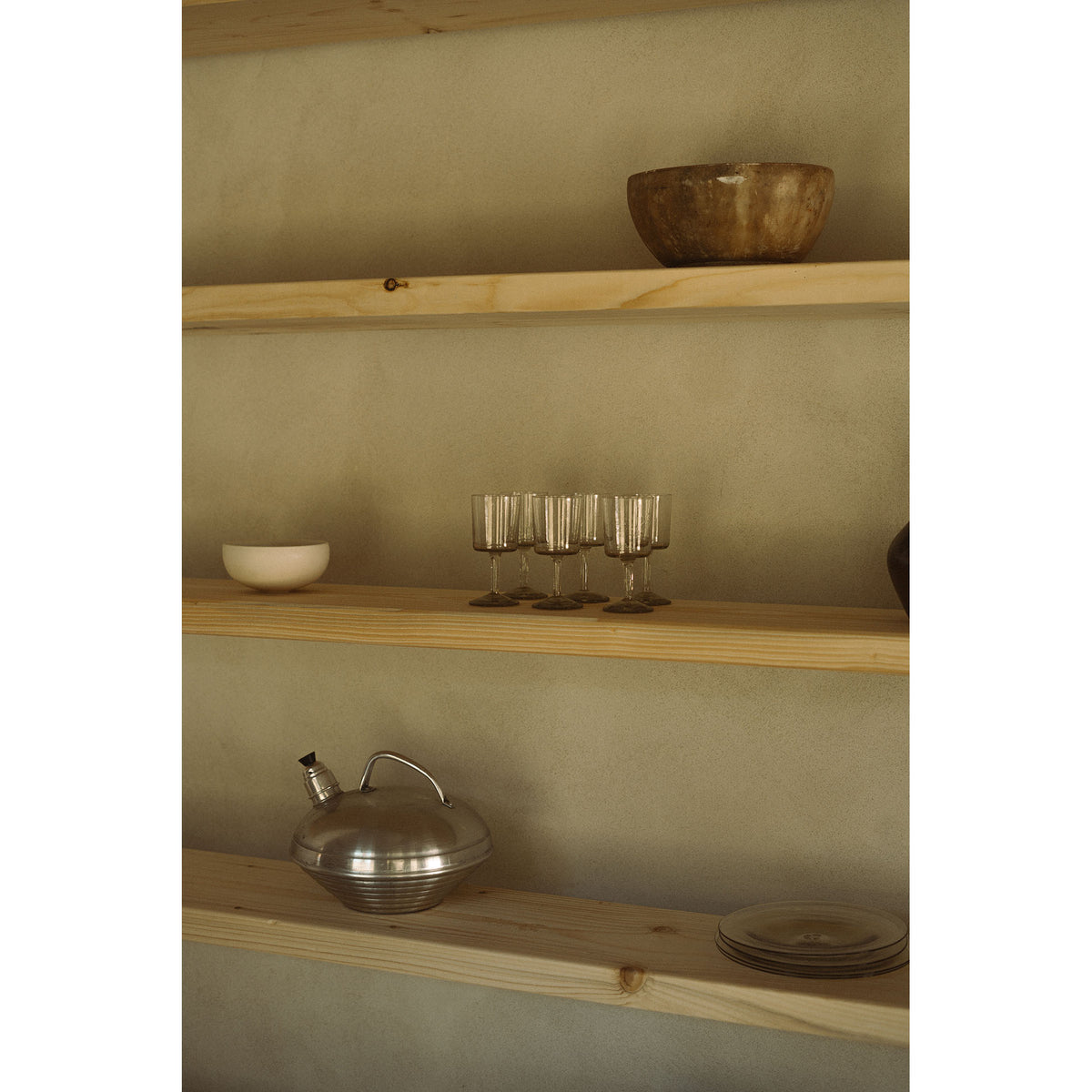 Isle Stem Glass Set of Two - Light Smoke