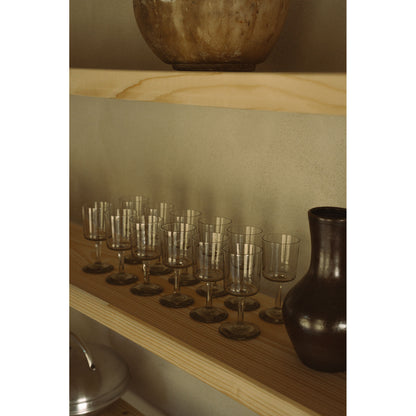 Isle Stem Glass Set of Two - Light Smoke