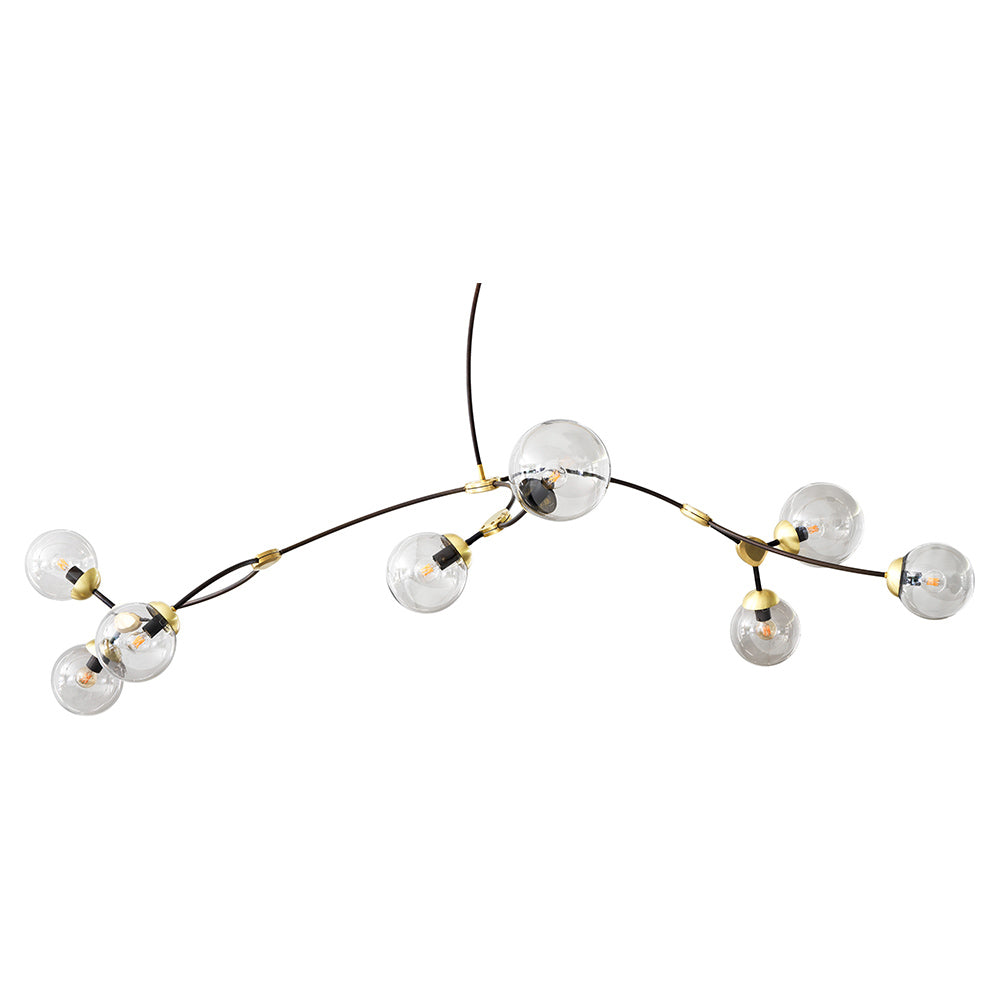 Ivy 8 Pendant - Bronze, Satin Brass