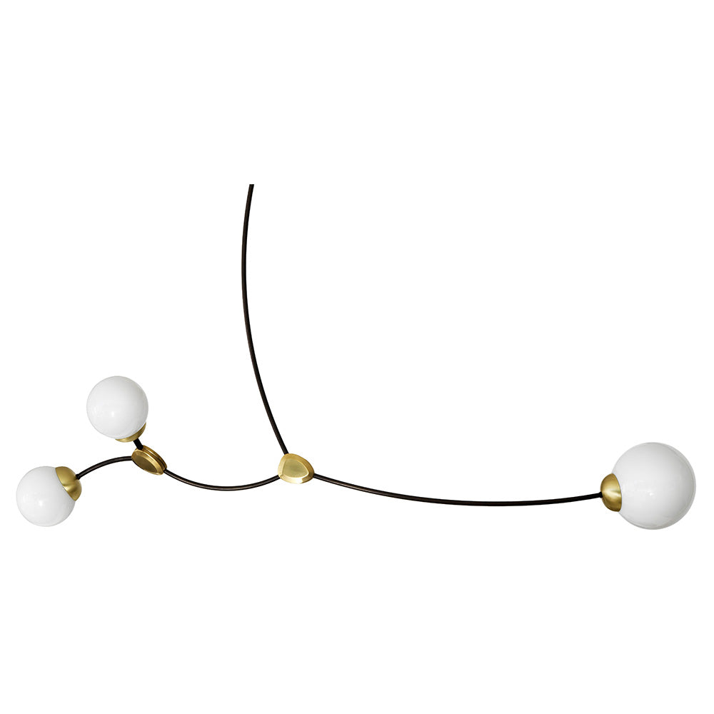 Ivy Horizontal 3 Pendant - Bronze, Satin Brass