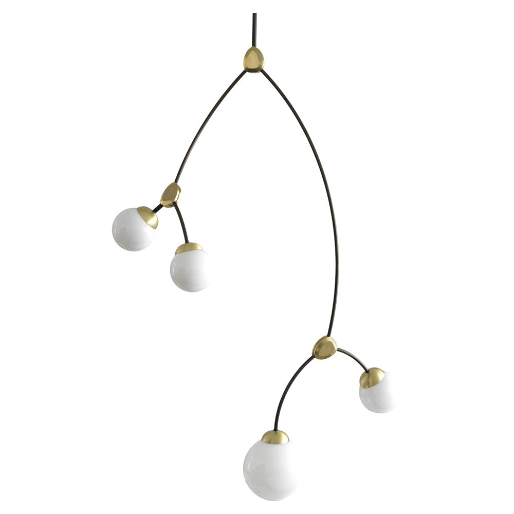 Ivy Vertical 4 Pendant - Bronze, Satin Brass