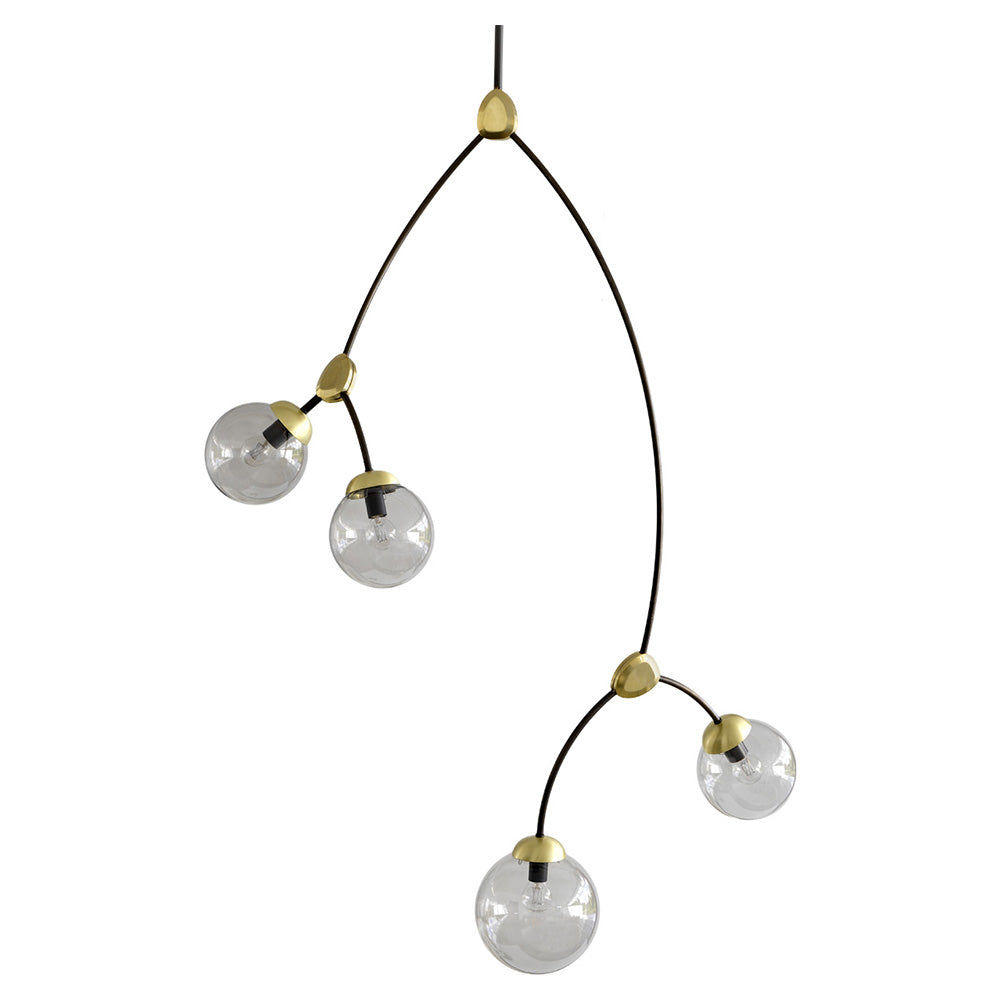 Ivy Vertical 4 Pendant - Bronze, Satin Brass