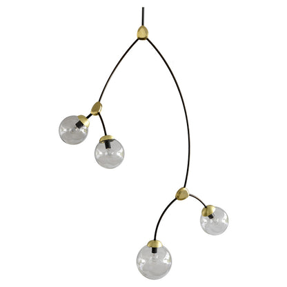 Ivy Vertical 4 Pendant - Bronze, Satin Brass