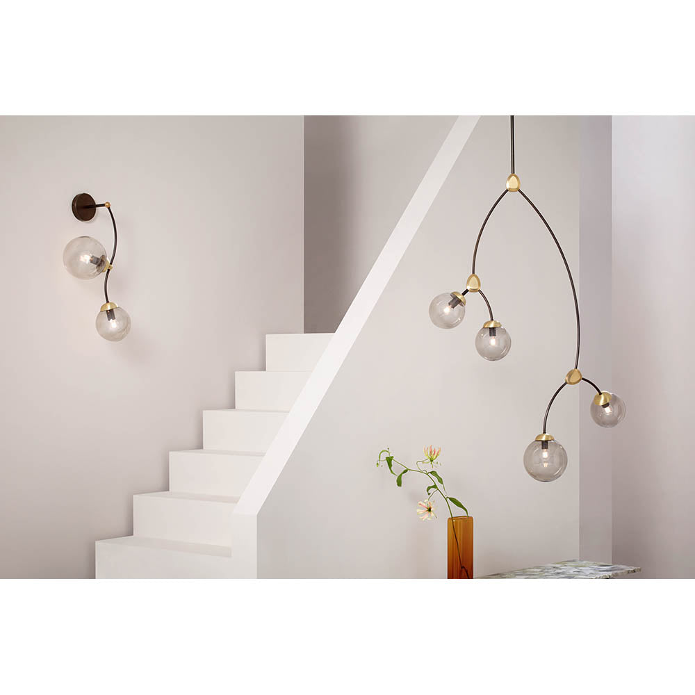 Ivy Vertical 4 Pendant - Bronze, Satin Brass