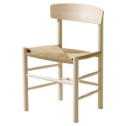 J39 Dining Chair - Beech Soap, Natural Paper Cord Seat