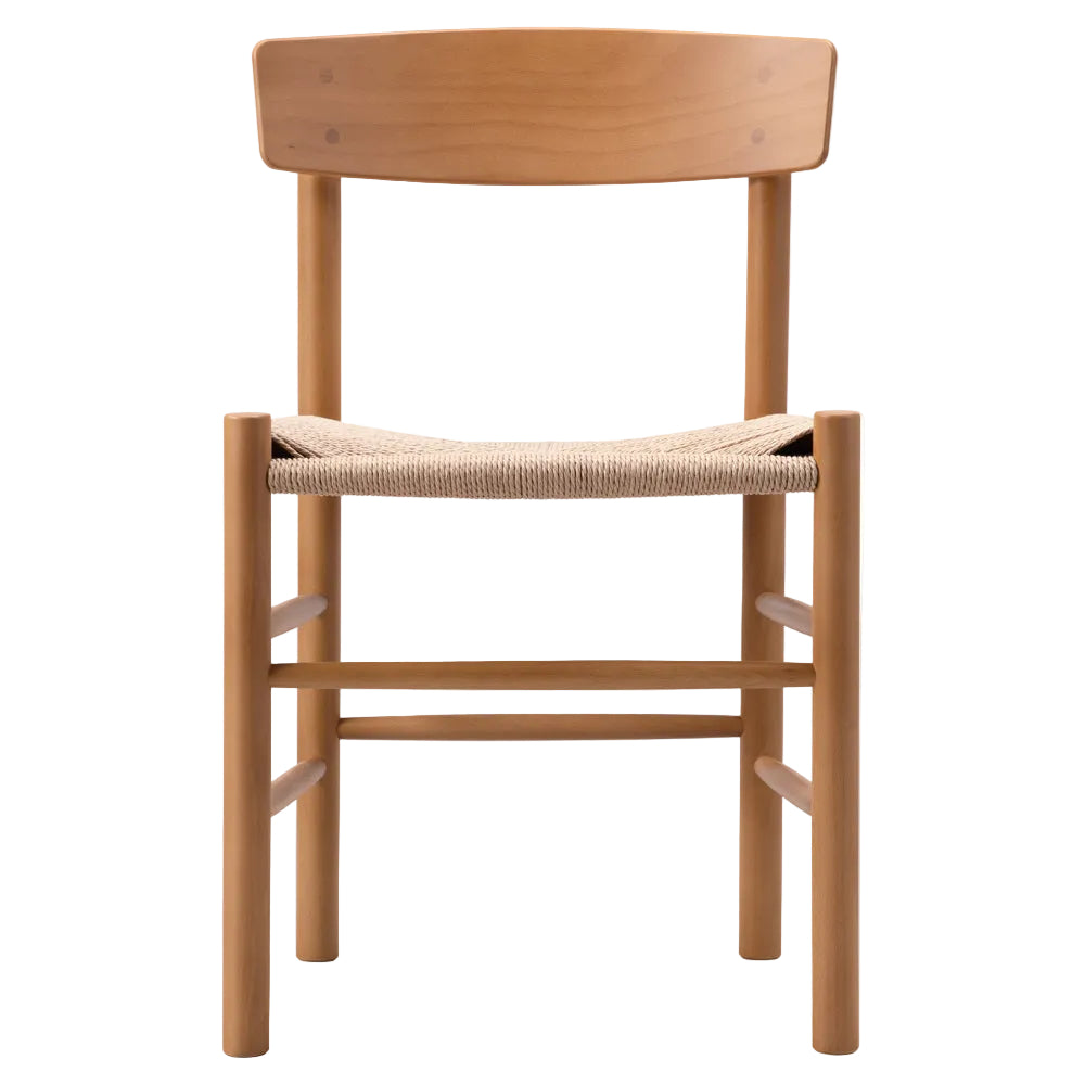 J39 Dining Chair - Beech Vintage Lacquer, Natural Paper Cord Seat