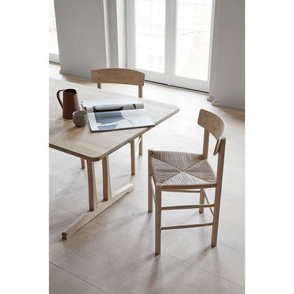 J39 Dining Chair - Oak Soap, Natural Paper Cord Seat