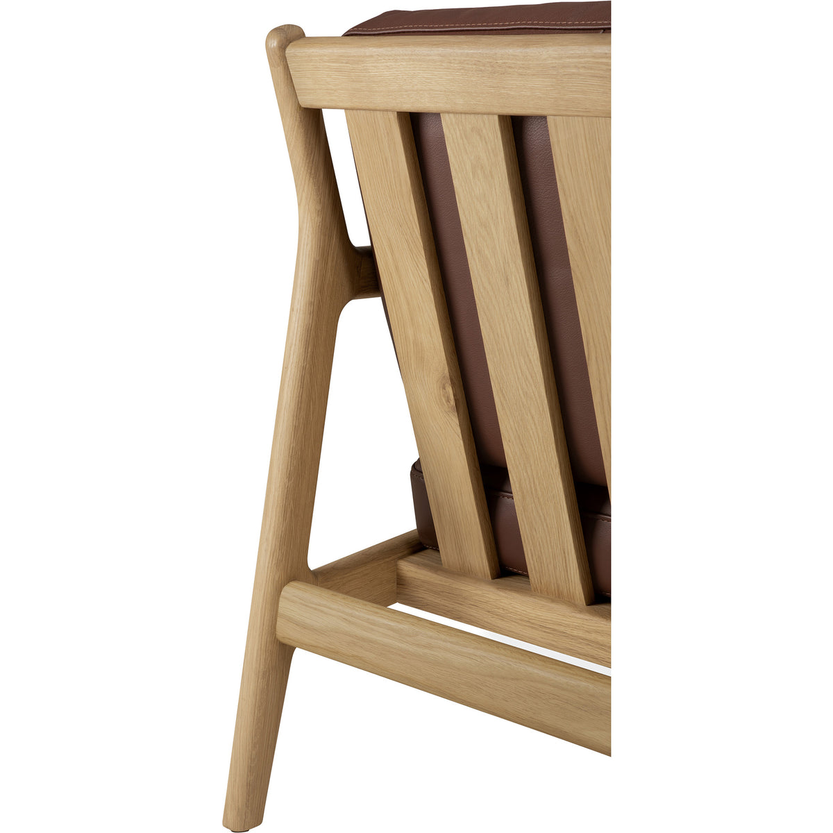 Jack Lounge Chair - Burgundy Leather, Oak