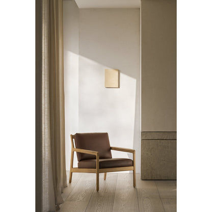 Jack Lounge Chair - Burgundy Leather, Oak